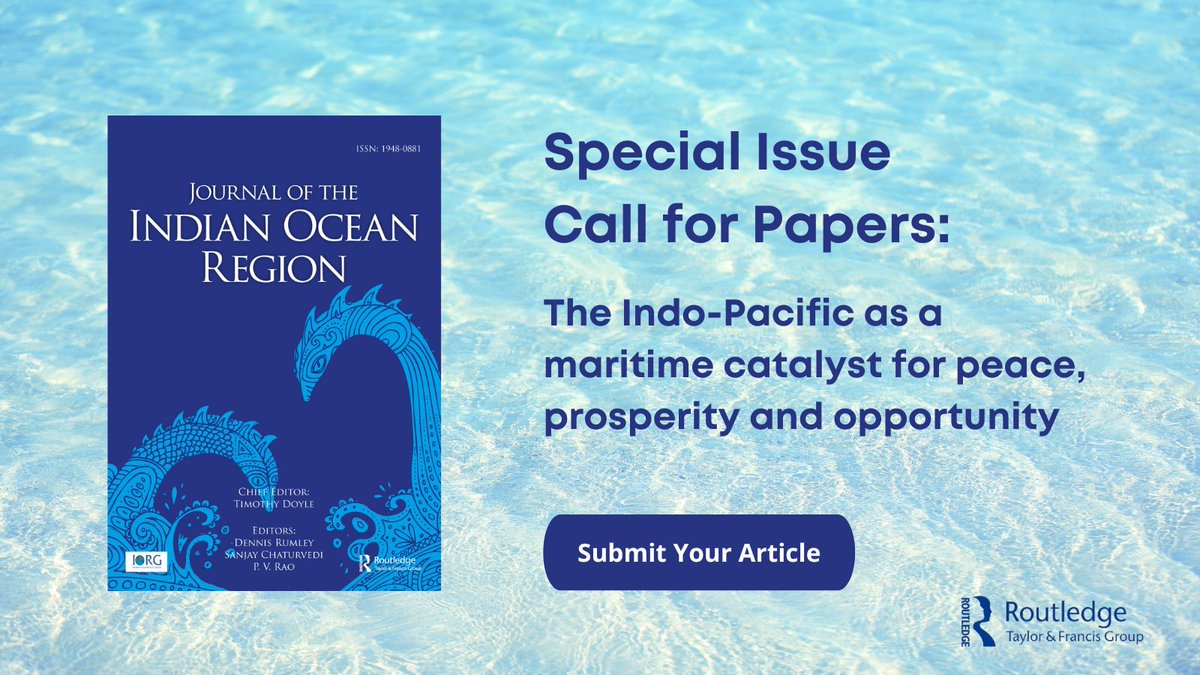 Are you a researcher working on topics relating to the Indo-Pacific region of the world?

Join the conversation and submit your paper to this forthcoming special issue of <a href="/JournalIOR/">Journal of the Indian Ocean Region</a>.

think.taylorandfrancis.com/special_issues…