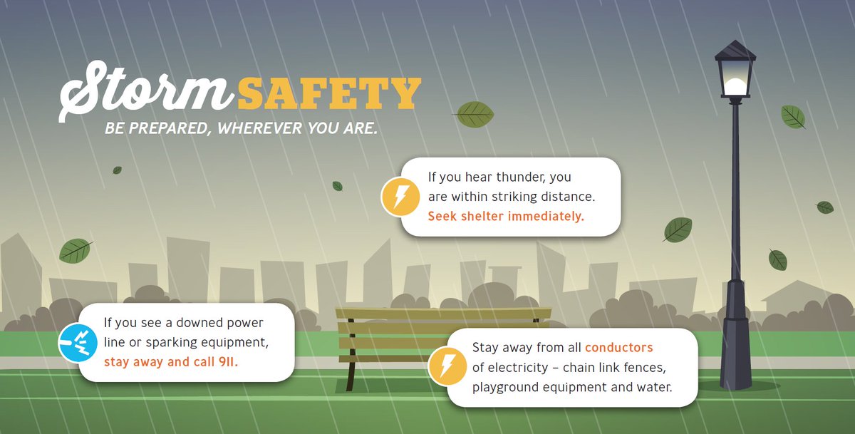 Here at NES, safety is our top priority. While spring brings warmer weather, it can also bring unpredictable storms. Keep these storm safety tips in mind. Learn more here bit.ly/4anUKyc.