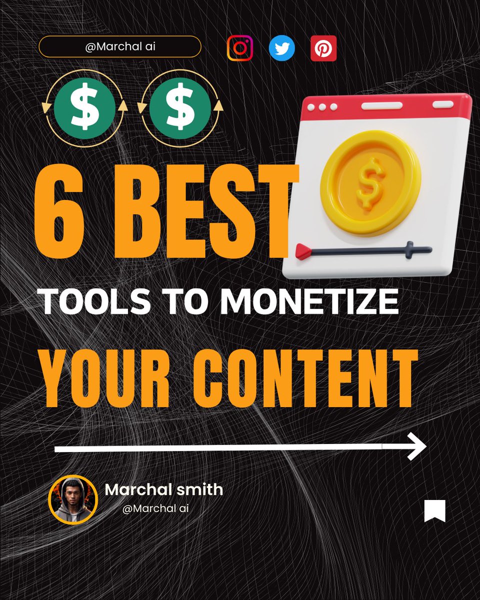 6 IMPORTANT tools that will help you Monetize your content in 2024📈
-
Read ALT desc for more insight of each of these tools
-
-
-

#MoneyMakingIdeas #CreativeHustle #MoneyMaking #AIWriting #BoostYourIncome #digitalmarketingstrategist #instagrammarketing #cotentmarketingstrategy