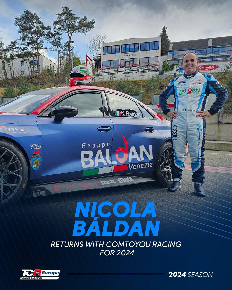 NICO IS BACK🍾

Gruppo Baldan by ComToYou will race in TCR Europe 2024

#Motorsport #TCRSeries #TCREurope #TouringCars