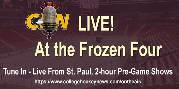 We're lining up the dignitaries for tomorrow's show. Conference commissioners, and some head coaches, among others. And we'll preview the games. collegehockeynews.com/ontheair/