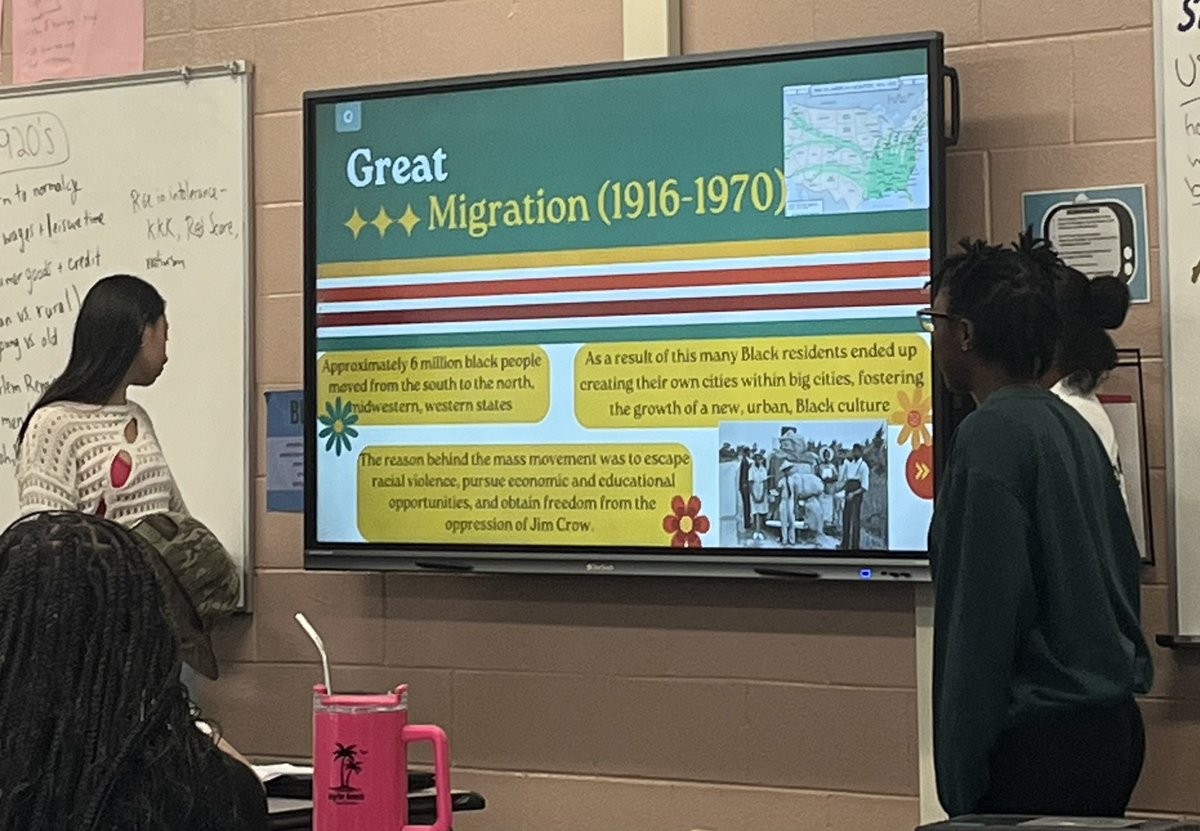 U.S. History students did a great job leading peer led lessons about how Americans were impacted by our involvement in WW1. One group even used an essential question to assess! @Blythewood_AVID