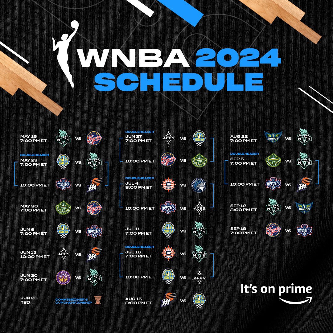 The @WNBA returns to @PrimeVideo with a star-studded schedule, tipping off May 16th.