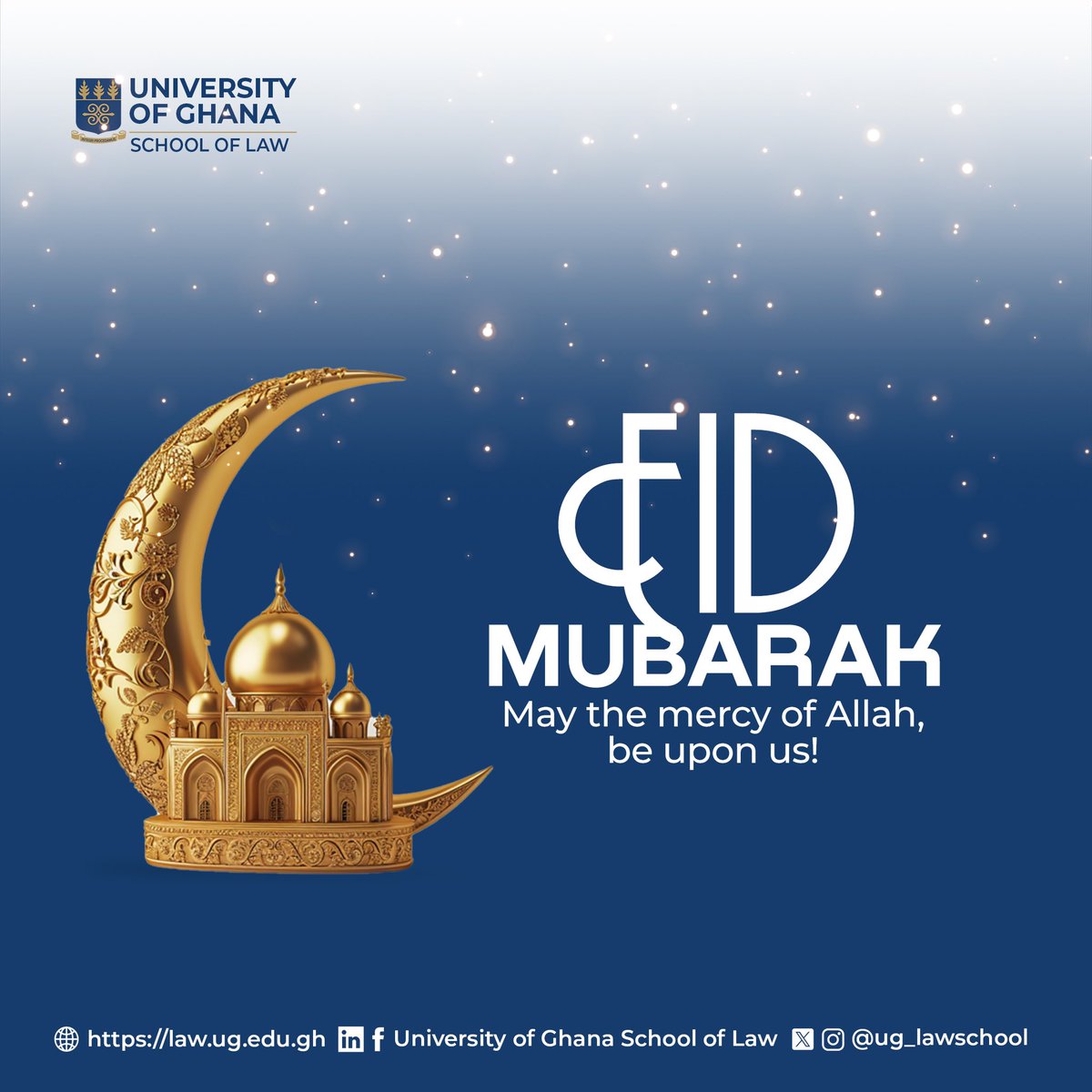 Warmest wishes to you and your family on this joyous occasion of Eid. May Allah accept your prayers and grant you peace and happiness. Eid Mubarak! 🌷🌙 #UGSoL #law #Eid2024 #schooloflaw #EidAlFitr2024 #Eid_Mubarak