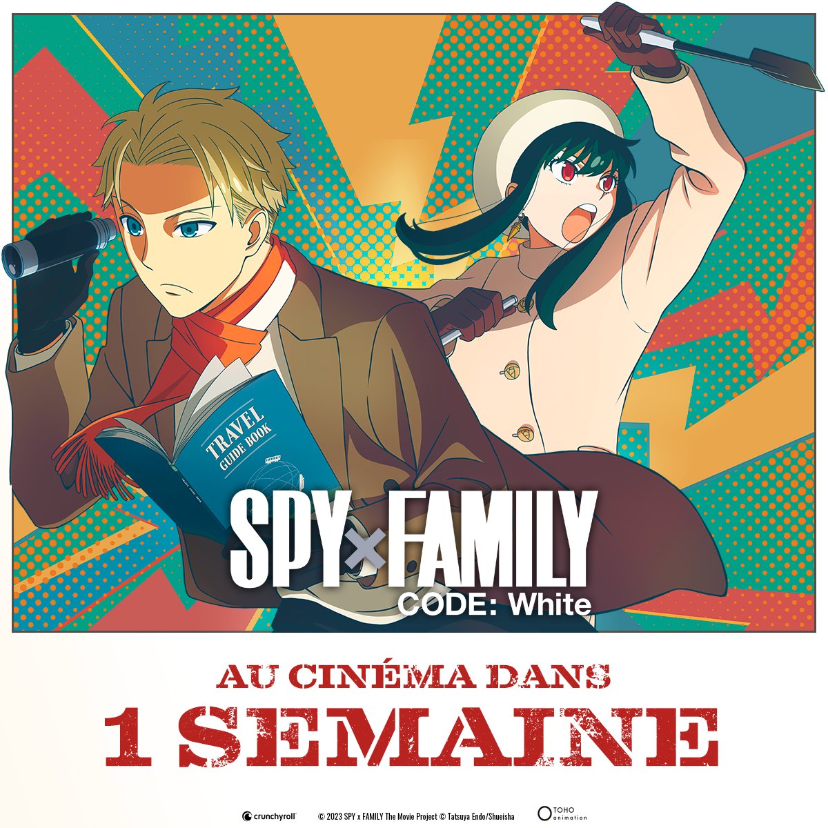 Mission : ✅ ! SPY x FAMILY CODE: White, au cinéma dans une semaine ! 🍿 ✨ Billetterie : got.cr/SpyFR