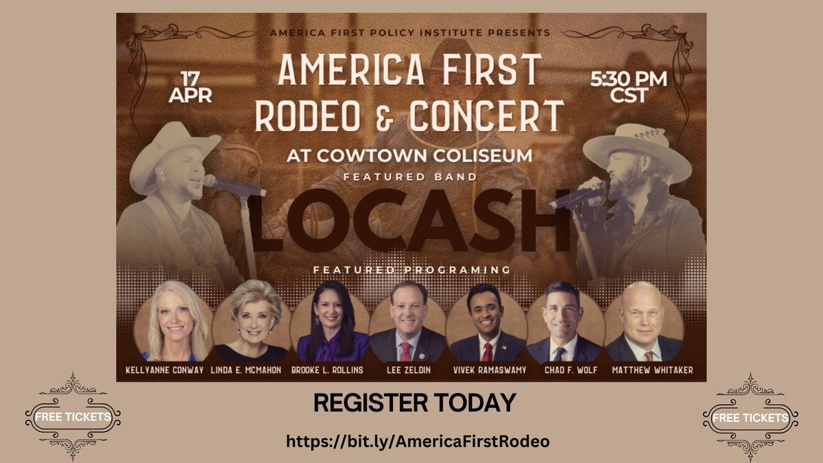 Saddle Up, #FortWorth! The @A1Policy Rodeo is coming to town. It's not just an event, it's a celebration of our heritage. Experience the thrill of bull-riding - barrel-racing and a pep rally to celebrate America! FREE Tickets > bit.ly/AmericaFirstRo…