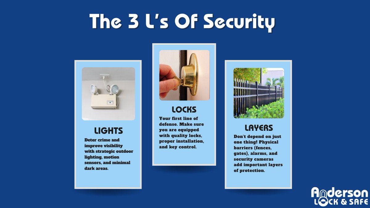 Biz security basics: Locks, Lights, Layers 👍 Protect your assets! #physicalsecurity #businesssecurity #3Ls
