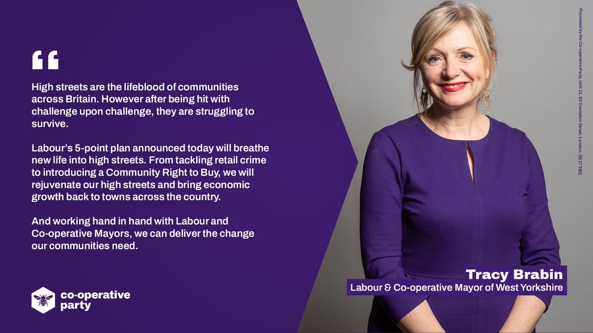 As @TracyBrabin says, high streets are the lifeblood of communities across Britain. Labour's High Street Plan announced today will help breathe new life into our communities and unleash community ownership.