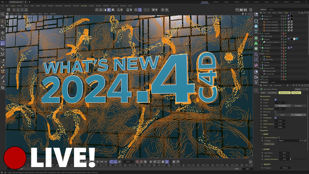 🔴Rocket Lasso is LIVE! Let's talk 2024.4 and all the new features. Get inside access with <a href="/MaxonVFX/">Maxon</a> guests Bing Lin and Basti Häfele! Come hang out and ask questions.
YouTube Stream: youtube.com/live/DXJcbmY6W…
Twitch Stream: twitch.tv/rocketlasso
