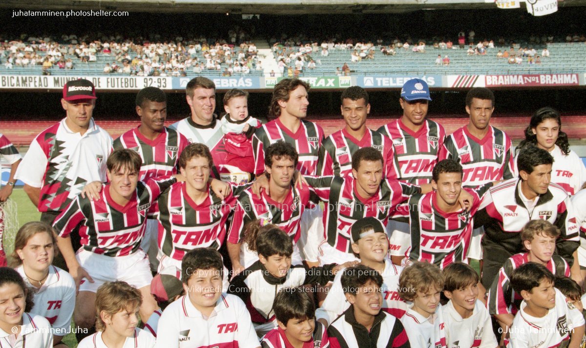 São Paulo FC, 10 de abril de 1994: Moraci Sant'anna, Vitor, Zetti, Leonardo, Cafu, ?, ? - ?, Juninho, Palhinha, Válber, Euller. Dos 3 não me lembro... #SPFC #SaoPauloFC #Paulistao