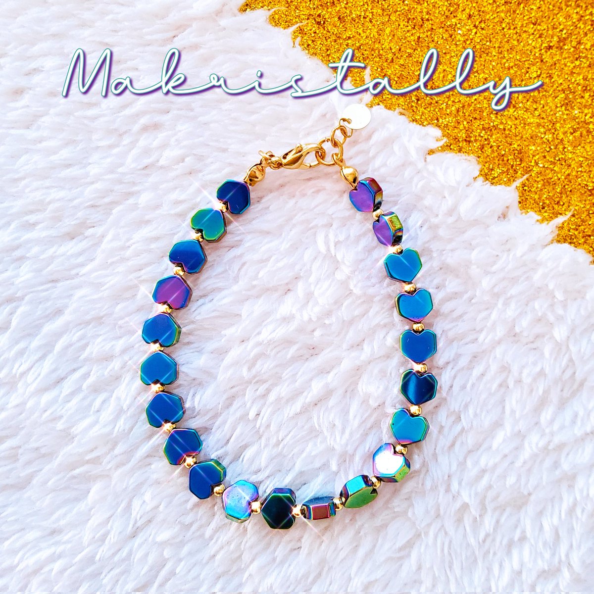 Make you mine 🌒✨️
Nueva pulsera tornasol 💙💚💜✨️
 #joyería #makristally #madewithlove #pulsera  #madewithlove #love #amor #SmallBusiness #coquette #bracelets #cute #aesthetic #kawaii #fyp #foryou