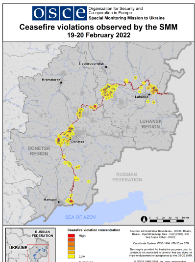 Pour ceux qui se demandent pourquoi la Russie est intervenue en Ukraine le 24 février 2022, voilà le rapport de l'OSCE du 21 février qui montre la préparation d'artillerie otano-kiévienne le long de la ligne de contact avant l'offensive prévue pour le 8 mars. Lire 'Ukraine :…