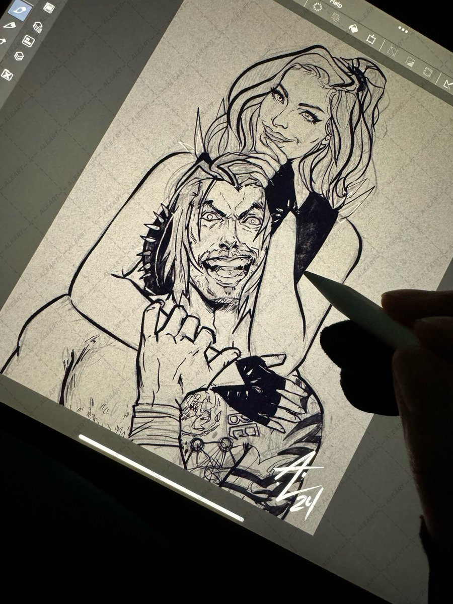 Should I color this or leave it pen/inked? @realKILLERkross @Lady_Scarlett13