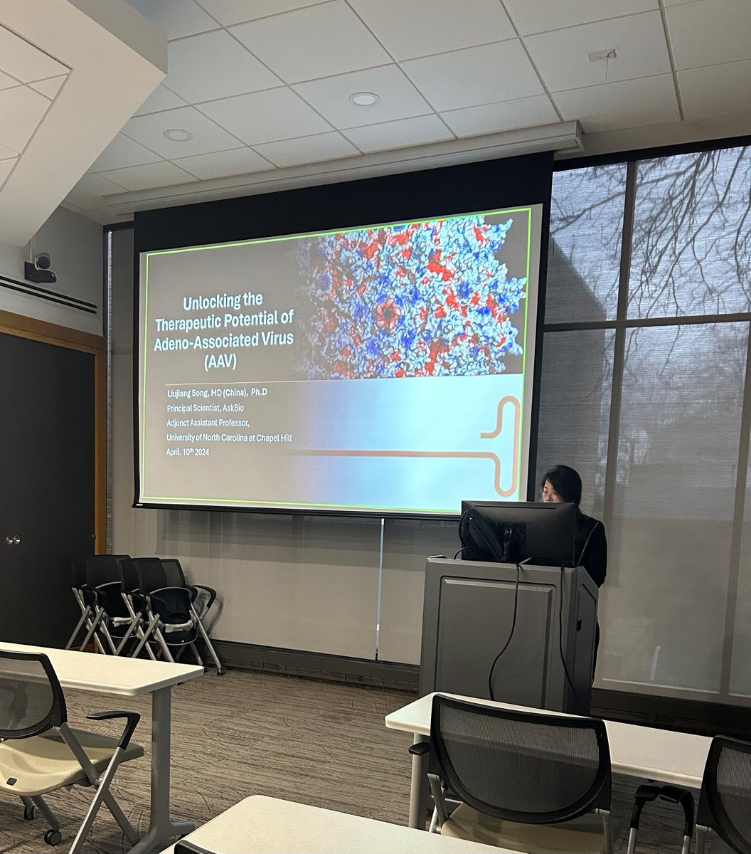 Great presentation by Dr. Liujiang Song today on 'Unlocking the Therapeutic Potential of Adeno-Associated Virus (AAV)'🧬