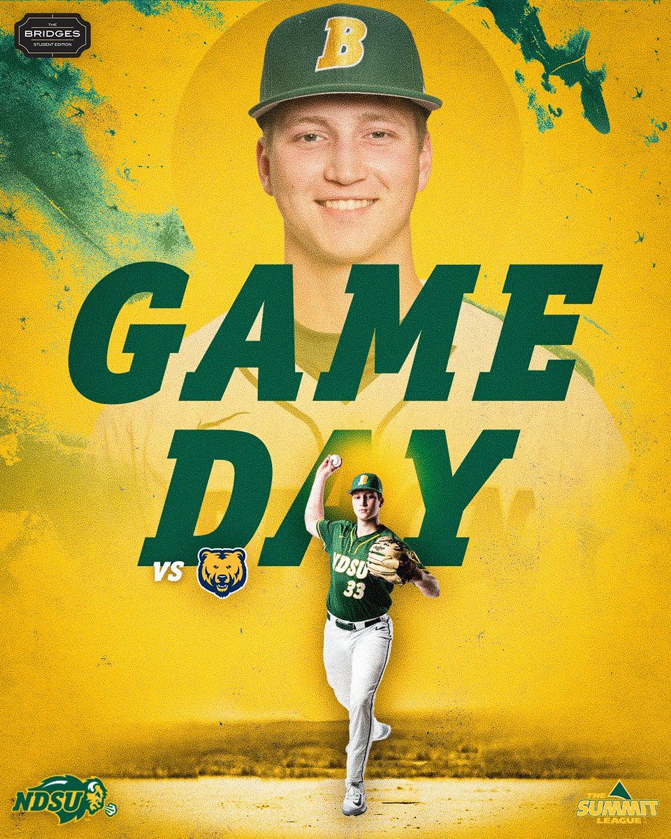 Summit League Saturday

🆚: Northern Colorado 
⏰: 1:00 PM CT
📍: Greeley, CO
🏟️: Jackson Field 
📺: bit.ly/SuMMitLN
📈: bit.ly/4cOzpQb