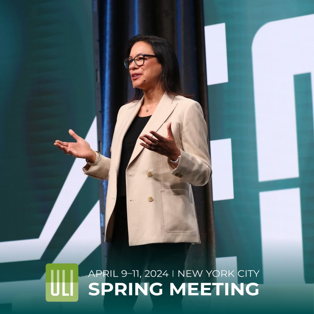 UrbanLandInst's tweet photo. At the #ULISpring meeting in New York, Diane J. Hoskins, our global chair and co-CEO of @gensler_design, emphasizes the importance of bold, cross-disciplinary leadership in addressing the pressing challenges confronting the built environment industry. https://t.co/WJbHY5jGoD
