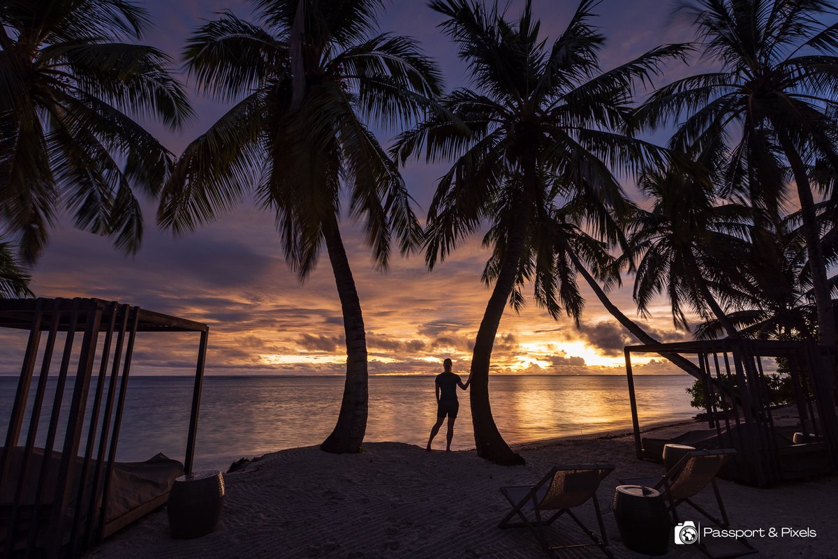 Self portrait with this morning's sunrise at about 6.15 am. Alphonse Island, Seychelles. #alphonseisland @storringtoncoll