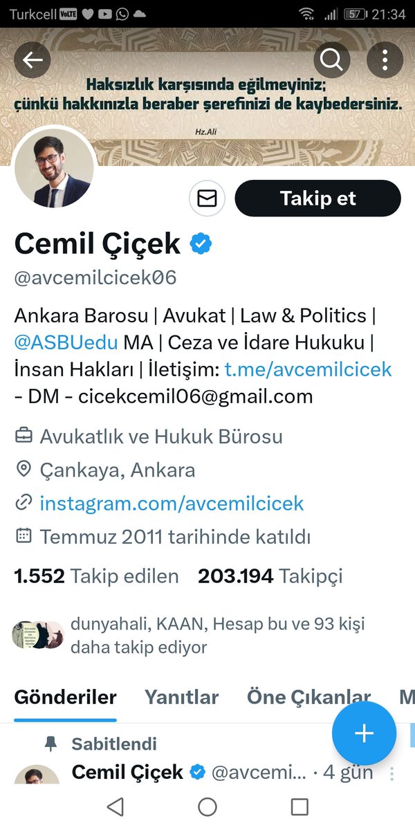 Bu hadsizi takip eden 93 ortak takipçime sesleniyorum. Ya onu takipten çıkın engelleyin, ya da beni. 📢👇