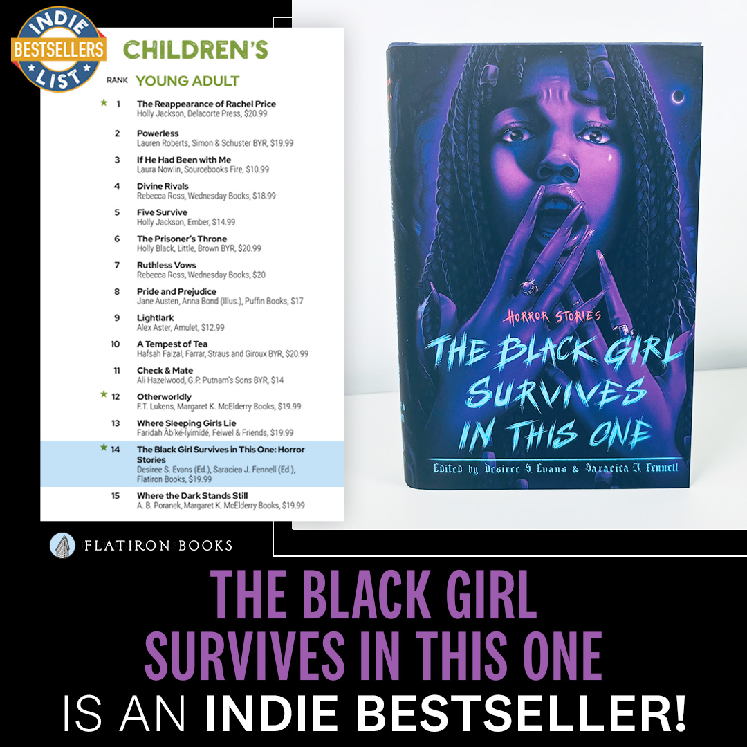 😭😭😭OMG!!!! THE BLACK GIRL SURVIVES IN THIS ONE is an Instant Indie Bestseller!!! Y'all!!! I feel immense gratitude to all the readers who bought this book. And I'm so thankful to the independent bookstores & booksellers from around the country, your support means so much!