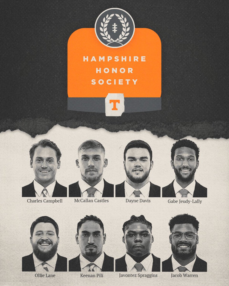 record shattered 🪟🔨 2024 NFF Hampshire Honor Society includes 8️⃣ #Vols 📰 » 1tn.co/NFFhonor24 #GBO 🍊