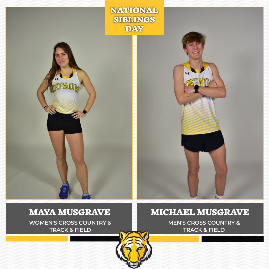 April 10th is National Siblings Day, so what better way to celebrate than to highlight some of our current DePauw Athletics' Siblings! We'd love to see more of DePauw Siblings' photos! Quote reply to this tweet & be sure to tag @DePauwAthletics !
#TeamDePauw #NationalSiblingsDay
