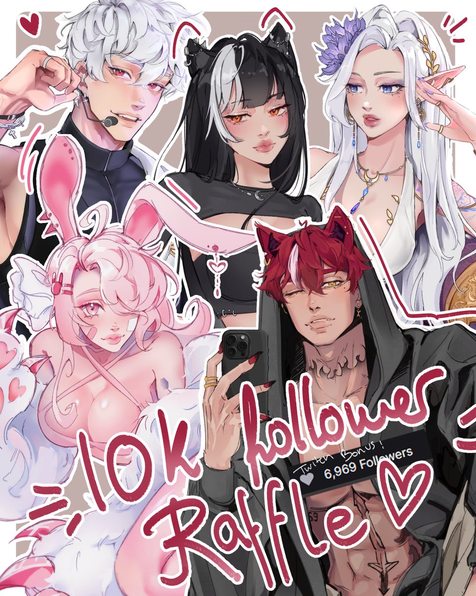 10K FOLLOWER RAFFLE WOOO (and 6969 on twitch heheh) 🥳💗 ✦ — win a Skeb style illust from me ! ♡, ⟳ + follow, and leave ref in replies! ㄴ ends 30th april - 1 winner 🦋