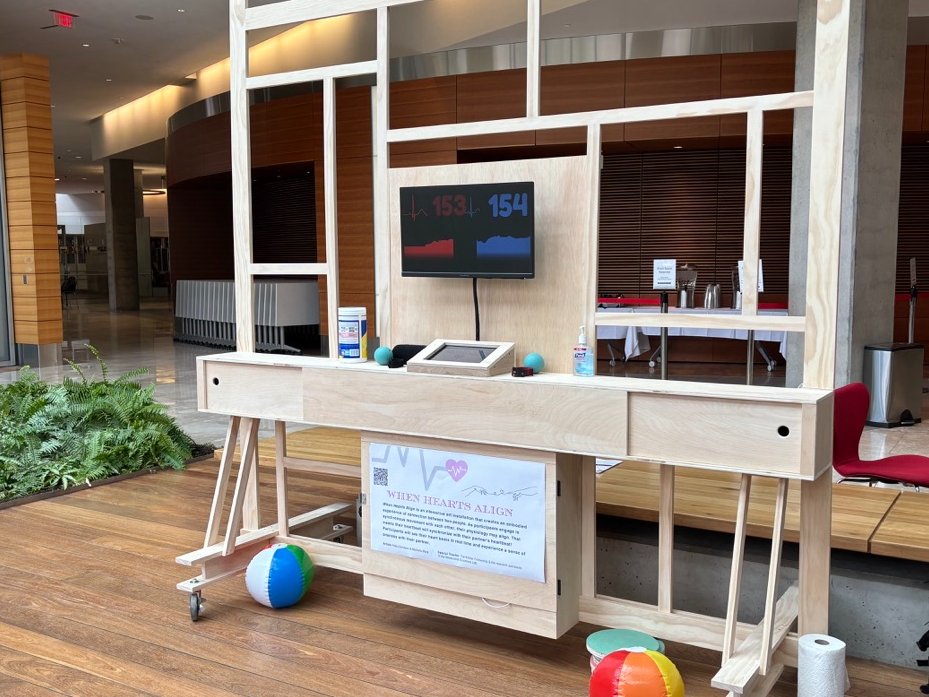 Now thru April 19th join Kohler Fellows Michelle Marji and Kate Davidson @DiscoveryBuilding to explore their interactive display that involves human movement and syncing heartbeats! Available M 11-5p, Tu 3:30-5p, Wed 9:30-11a, 12:30-2p, 3:30-5p, Fri 9:30-1p #scienceart #steam