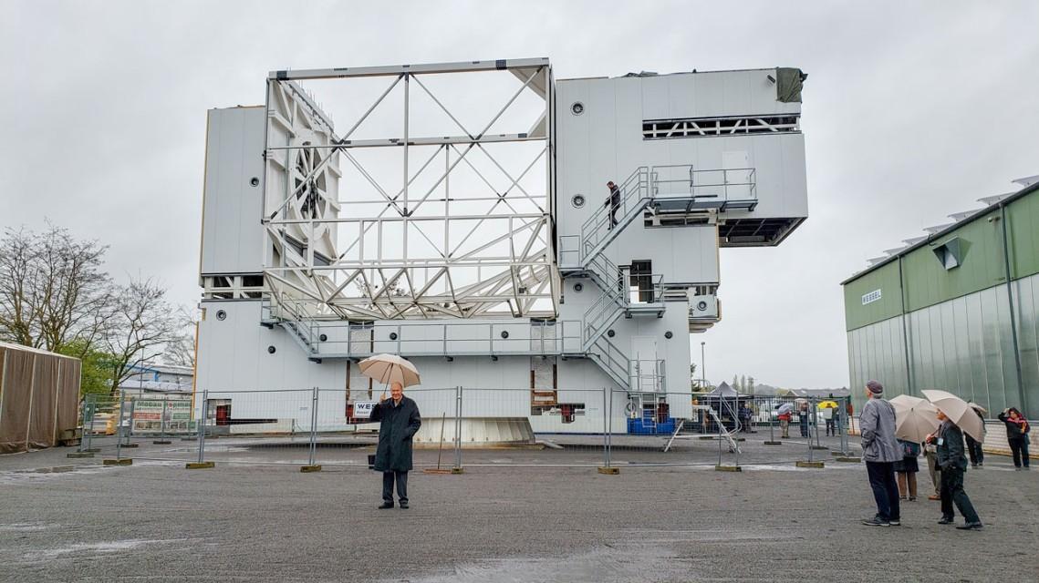 The newly assembled Fred Young Submillimeter Telescope (FYST), nearly the size of a five-story building, was unveiled April 4 at an event in Germany: “We at Cornell have been dreaming about building a telescope on Cerro Chajnantor for almost 30 years.' as.cornell.edu/news/major-new…