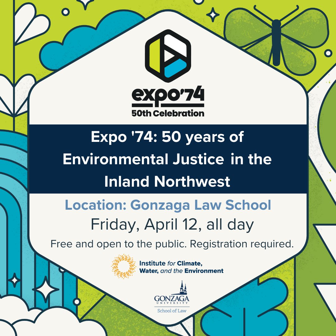 On April 12, @GonzagaClimate will host a one-day event on environmental justice work done over the last half century. The leaders of our Environmental Protection and Civil Rights divisions will present that afternoon on enforcement actions. Register here: gonzaga.edu/expo50ej