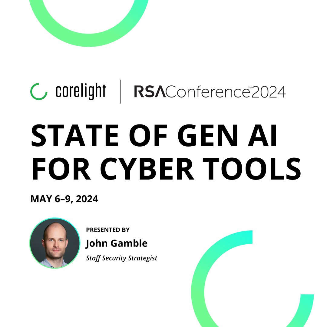 Don't miss John Addison Gamble's no-BS presentation on AI at the @RSAConference! Join John as he shares all of the practical ways that our customers are leveraging generative AI to accelerate response and enhance operational efficiency within their #securityoperations. See you