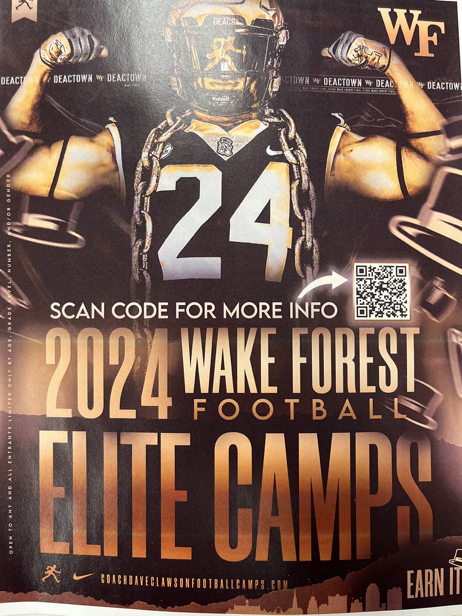 Tennessee & Wake Forest football camp dates