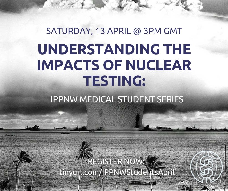 Join us this Saturday, 13 April at 3pm GMT for an online session, 'Understanding the Impacts of Nuclear Testing', featuring reflections from Mary Dickson, an American downwinder and disarmament expert, and Aigerim Seitenova, a human rights and disarmament activist from Kazakhstan