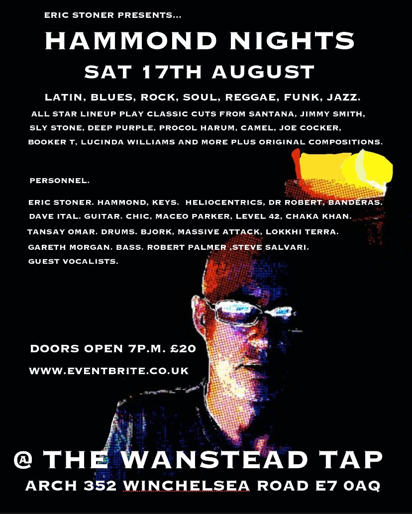 TheWansteadtap's tweet image. Tickets will be on sale soon but look at the stella line up who’ll be gracing our stage and who they have played with And we forgot to say that Dave Ital also plays with Nile Rodgers -