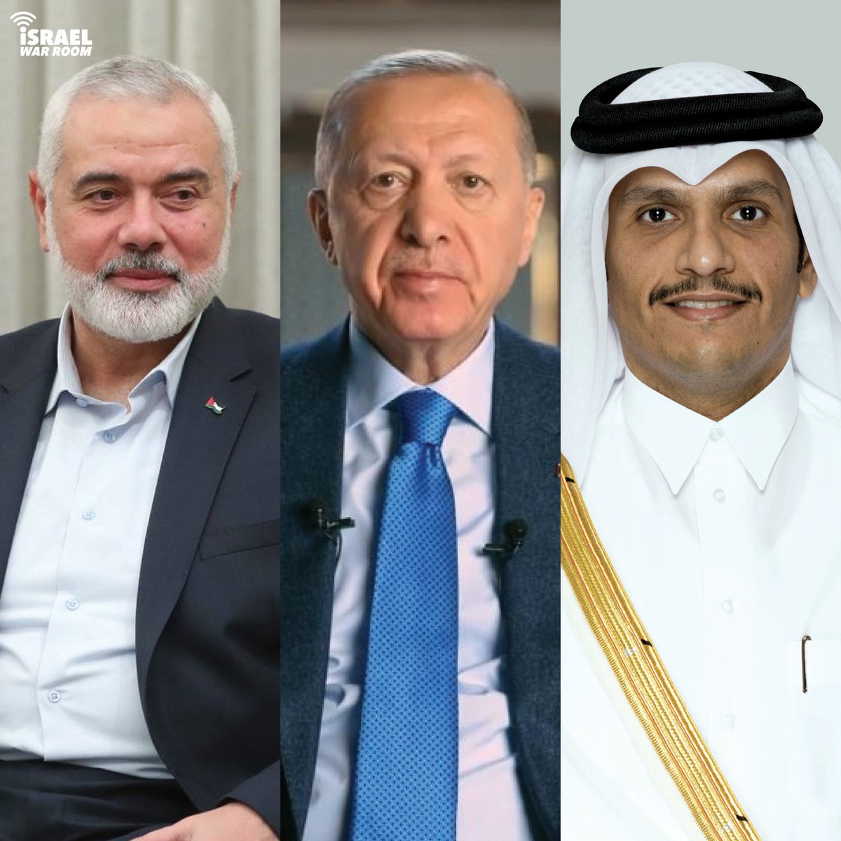 According to press statements from Hamas, Turkish President @RTErdogan and Qatari PM @MBA_AlThani_ called Hamas chief Ismail Haniyeh to express their condolences on the 'martyrdom' of his terrorist sons. Qatar and Turkey are big supporters of Hamas and should be treated as such.