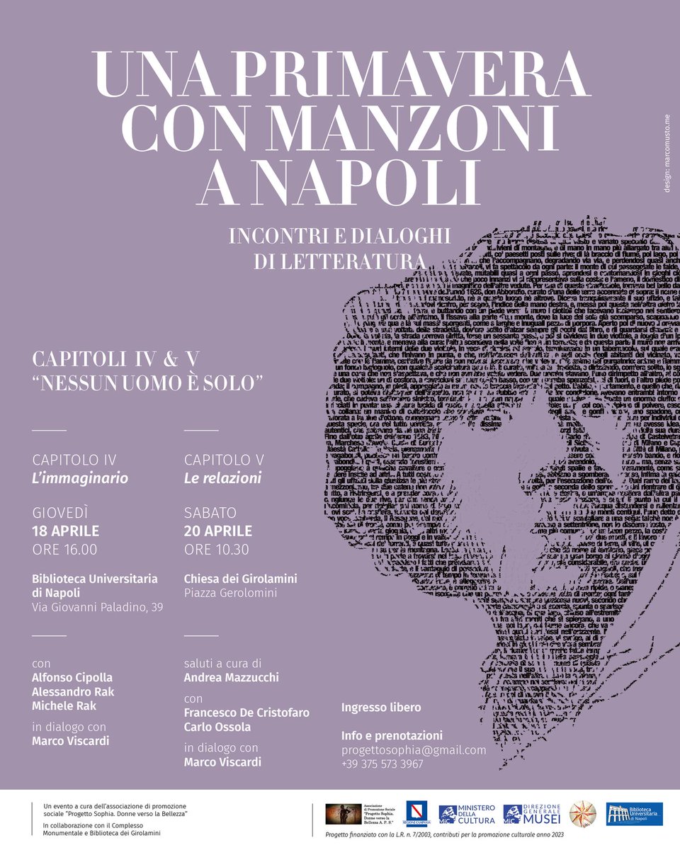 #primavera #manzoni #napoli #aprile #promessisposi #letteratura #ottocento #letteraturaitaliana #eventi #locandin