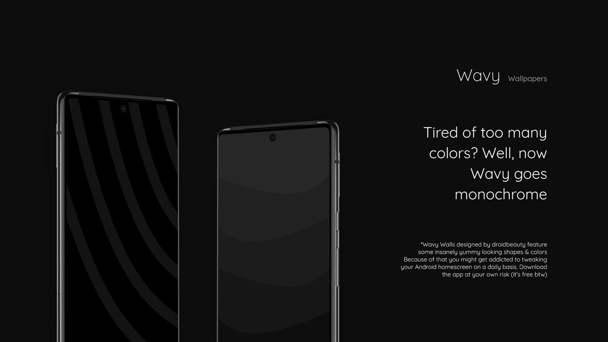 👀 Maybe you wanna simplify, huh? Well, Wavy has you covered now with all new, deeply dark designs ⚫ 575 woahpapers total! ✨ → bit.ly/WavyWallpapers #wallpaper #dark #monochrome #design #android #minimal #mockup #adobe #homescreen #theme #darkmode