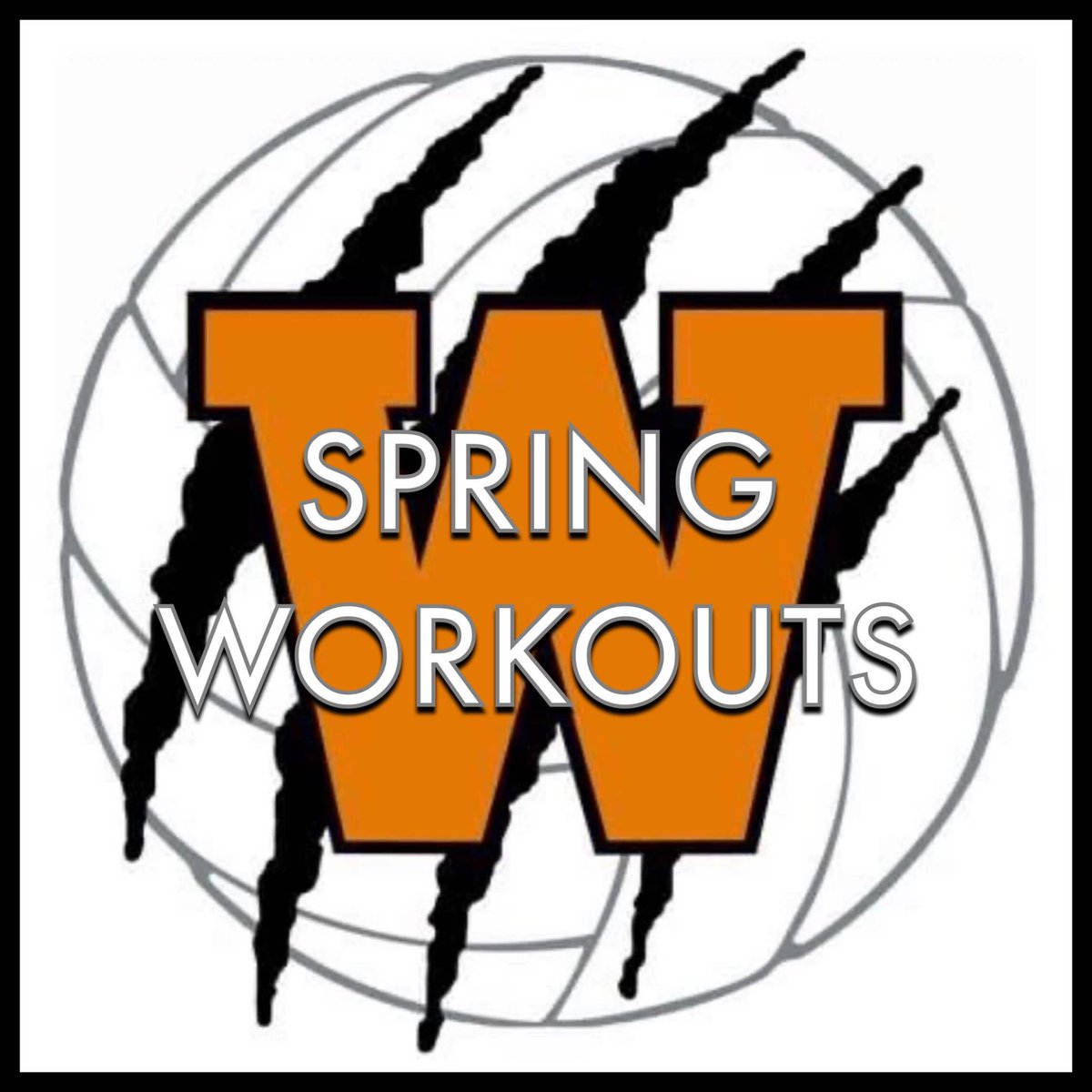 REMINDER- 

Spring Workouts tonight from 6-8 pm in the Tiger Den.  Please arrive at 5:30 pm through Door 22 for set up.

Go Tigers! 🧡🖤 #TigerFamily #WeAreWarsaw #OnTheProwl