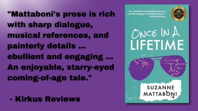 'Mattaboni's prose is rich with sharp dialogue, musical references, and painterly details ... ebullient and engaging ... An enjoyable, starry-eyed coming-of-age tale.' -- Kirkus Reviews amazon.com/Once-Lifetime-……
@suzmattaboni