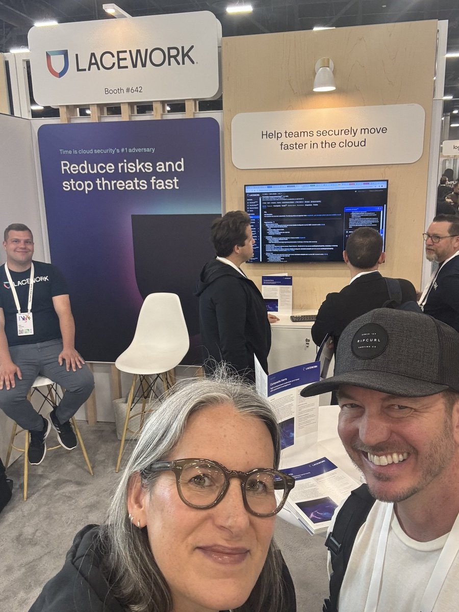 OH in the @Lacework booth at #GoogleCloudNext “ the onboarding of Lacework was unbelievable and I love the interface. It is beautiful. So great for a small team like us. The installation was so simple. Really love your product”