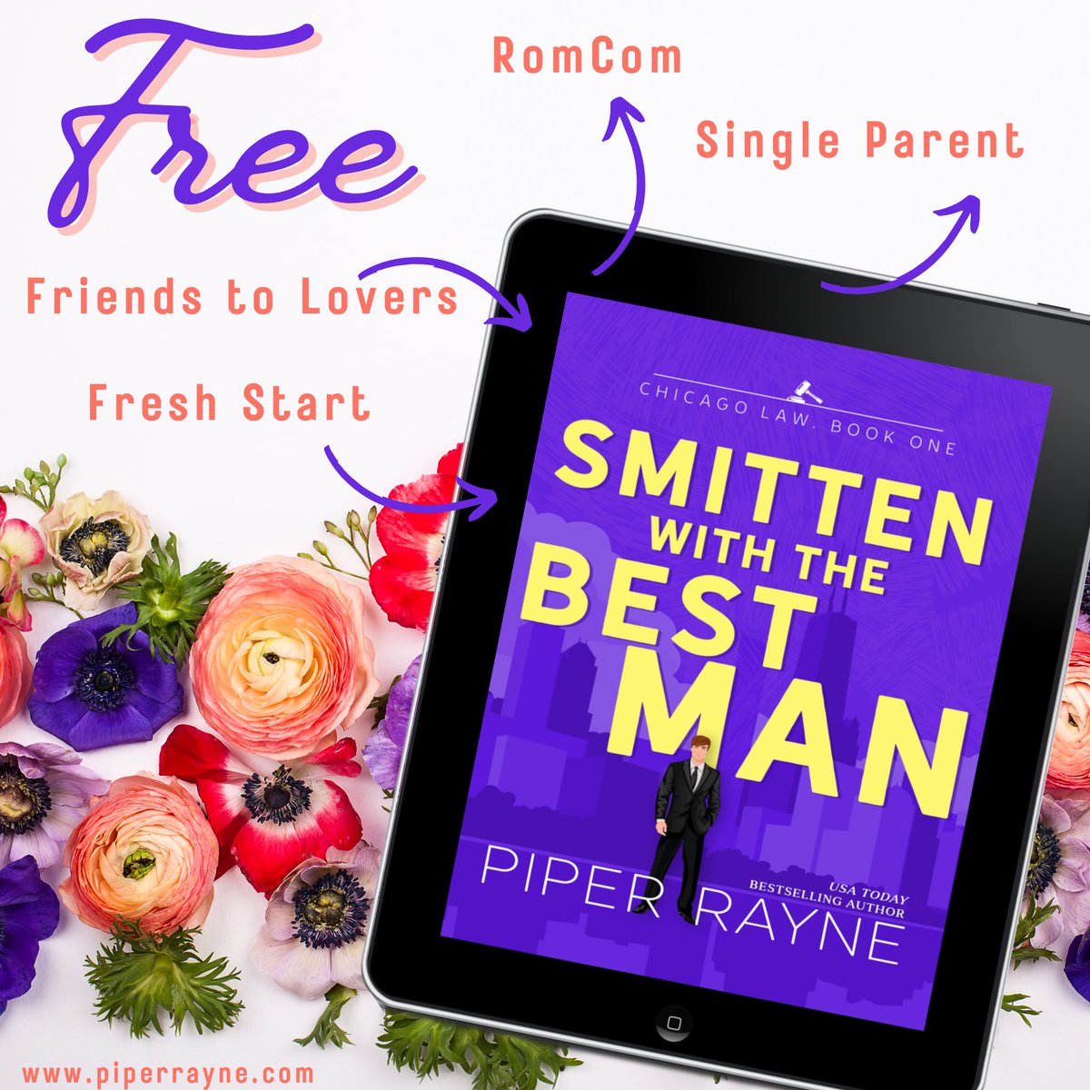 For a limited time only, grab Smitten by the Best Man for F-R-E-E! Fate has sent me a charming, sexy, hot-as-hell lawyer who knows how to negotiate his way into my panties. Great, right? Too bad he was the best man at my wedding. Grab your copy hereL: books2read.com/swtbm