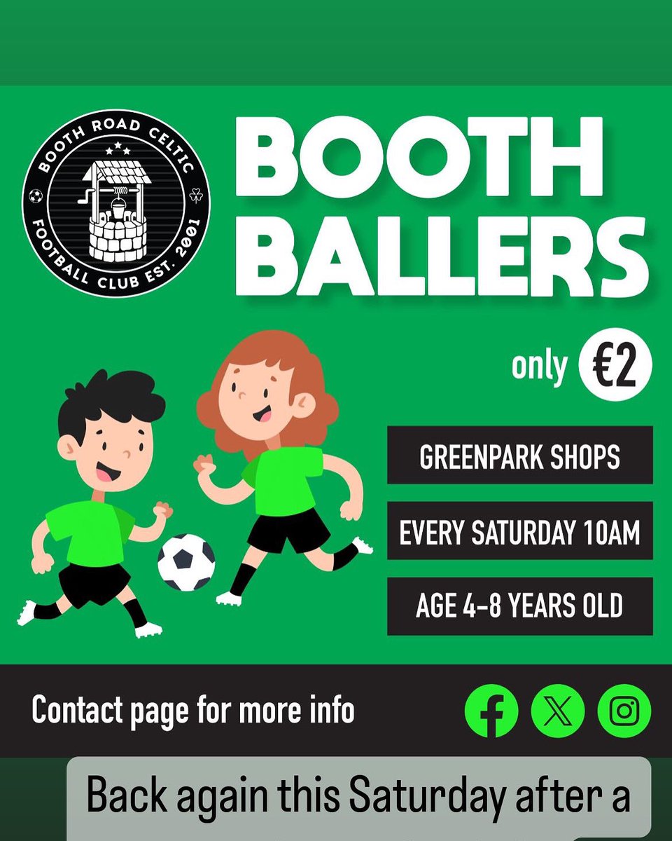 Academy continues for the Booth Ballers this Saturday after a great opening weekend all new kids welcome 💚💚💚@Booth_Road @wogsek
