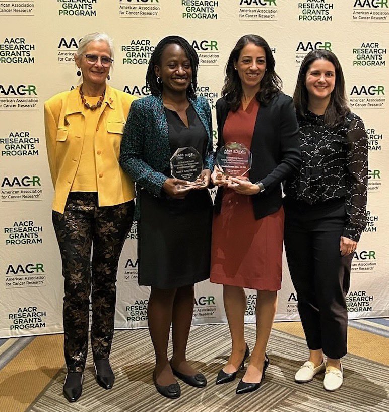 Thank you @AACRFoundation @AACR @BCRFcure for the recognition of this Award and the opportunity to present updates on the work! I was very excited to be awarded for ‘meritorious poster presentation’ as an added bonus! And great to share this honor with old friends @ymartei!