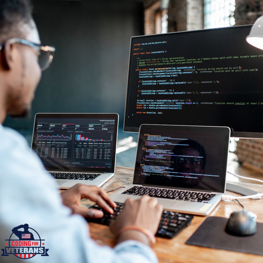 ✨🚀📈 Achieve stability, financial success, and a flexible schedule with a thrilling new tech career! 💻Don't miss out! codingforveterans.com/us-home/ #TechForAllVets #Veterans #OnlineLearning #CareerBoost #TechSkills #TechStability #Coding #Military