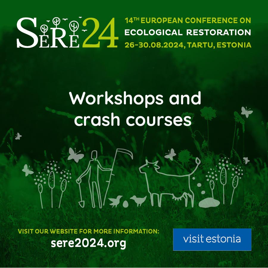 The conference offers an excellent choice of workshops and crash courses. You can choose between 3 crash courses and 7 workshops. Learn about soil and water bioengineering, see if harmony is possible in restoration or find out what are the urban biodiversity friendly practices.