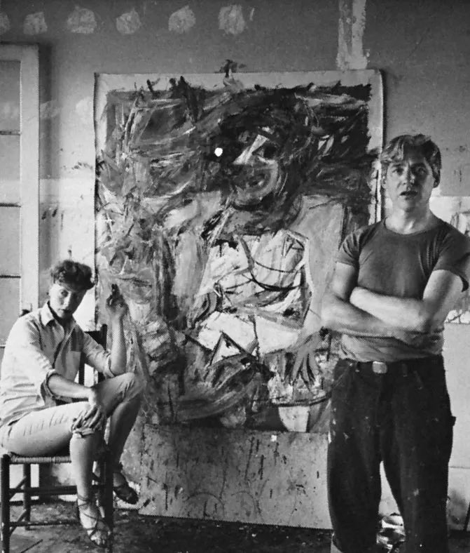 Elaine and Willem de Kooning.
Stick it in your contextual journal and annotate the life out of it… 😎
#artschool #artstudent #thenewyorkschool #dekooning