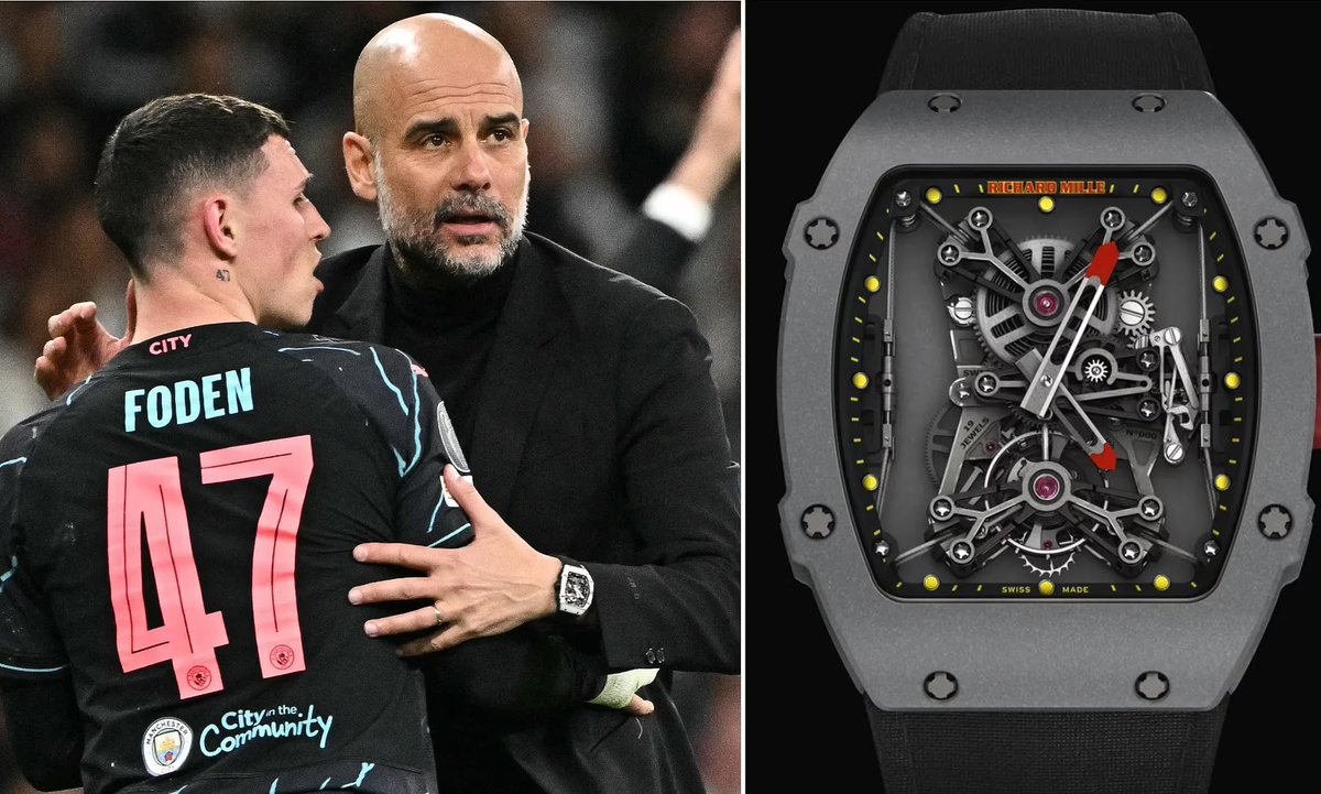 kenaripost's tweet photo. Pep Guardiola portait une montre Richard Mille au Bernabeu. Il vaut 1,1 million de livres sterling.
C'est si rare qu'il n'existe que 50 versions dans le monde, Guardiola et Nadal étant deux des heureux récipiendaires.
(Daily mail) #KenariPost #ChampionsLeague https://t.co/k2hG18TpX8