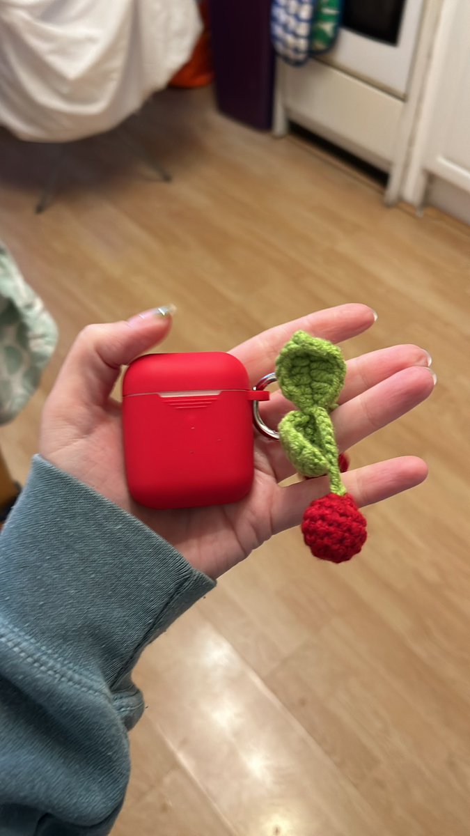 EsmeKemp's tweet photo. @SportsDirectUK To my absolute CHERRY DELIGHT 🍒 what are inside but a pair of AirPods in a cute cherry case wrapped lovingly in bubble wrap. NO NOTE. https://t.co/nZ89RWw8ai
