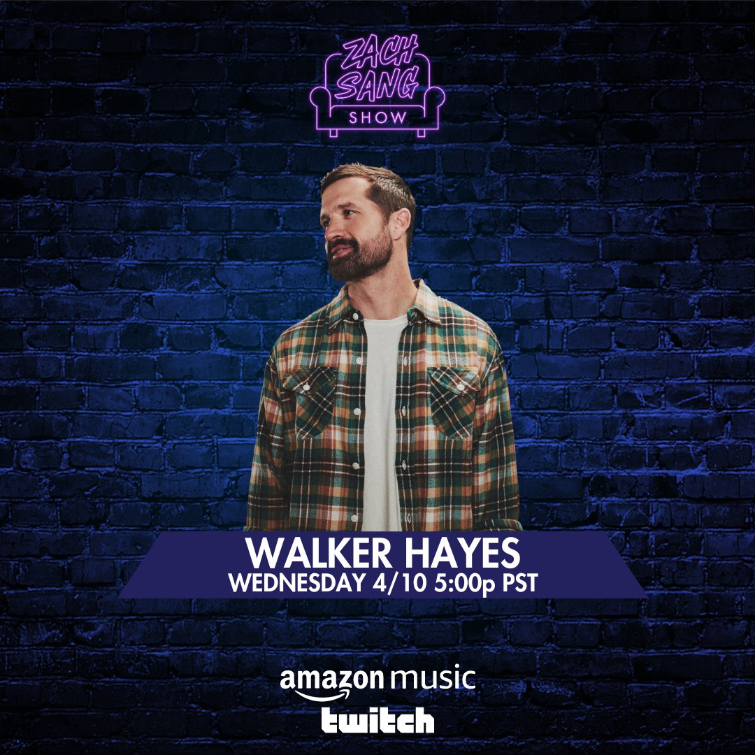 Excited for this 💪 hanging tonight with @ZachSangShow on @amazonmusic @Twitch: twitch.tv/amazonmusic