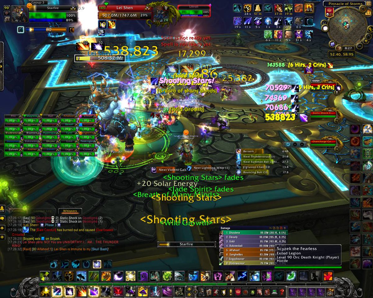 maximum's tweet photo. In honor of the best raid and boss of all time coming back I present to you the UI of one of our current raiders @SangheliosElite on said boss (this is not a meme) https://t.co/YZfLJpoqJ9