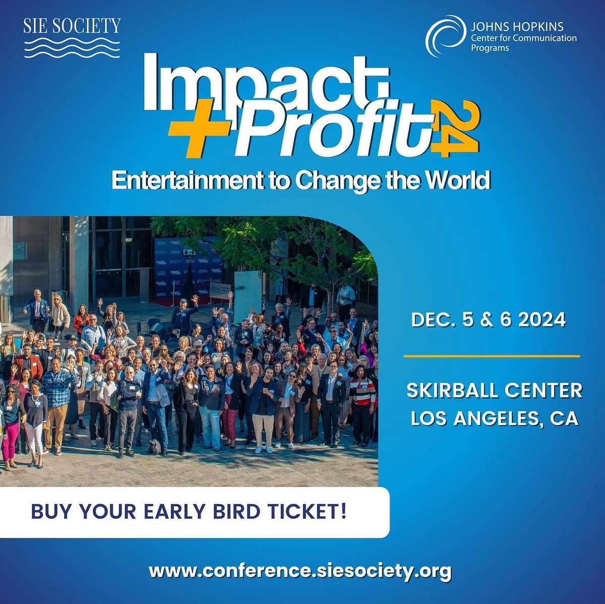 🎟️ Early bird tickets for the 2024 Impact + Profit Conference are now on sale! 📢 Join experts in social change, communication & media production and learn to harness storytelling for measurable impact + social good. ✨ 🗓️ December 5-6 📍 Los Angeles 🔗 bit.ly/3tmcqd2